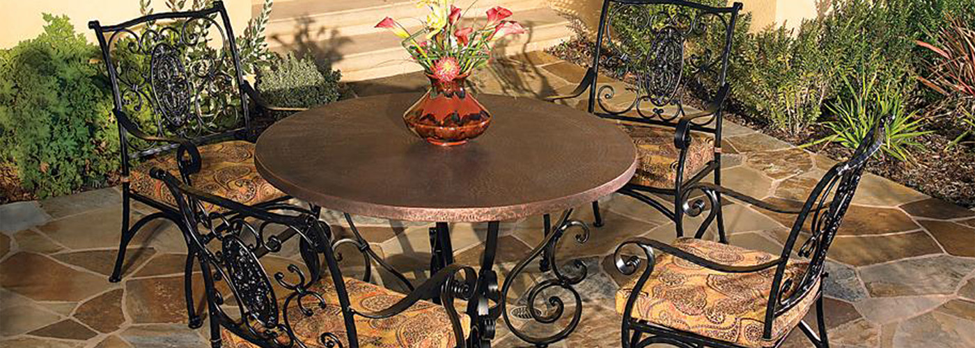 OW Lee Hammered Copper Table Tops