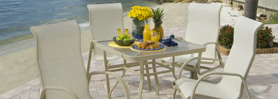 Windward Acrylic Top Tables Outdoor Furniture Collection