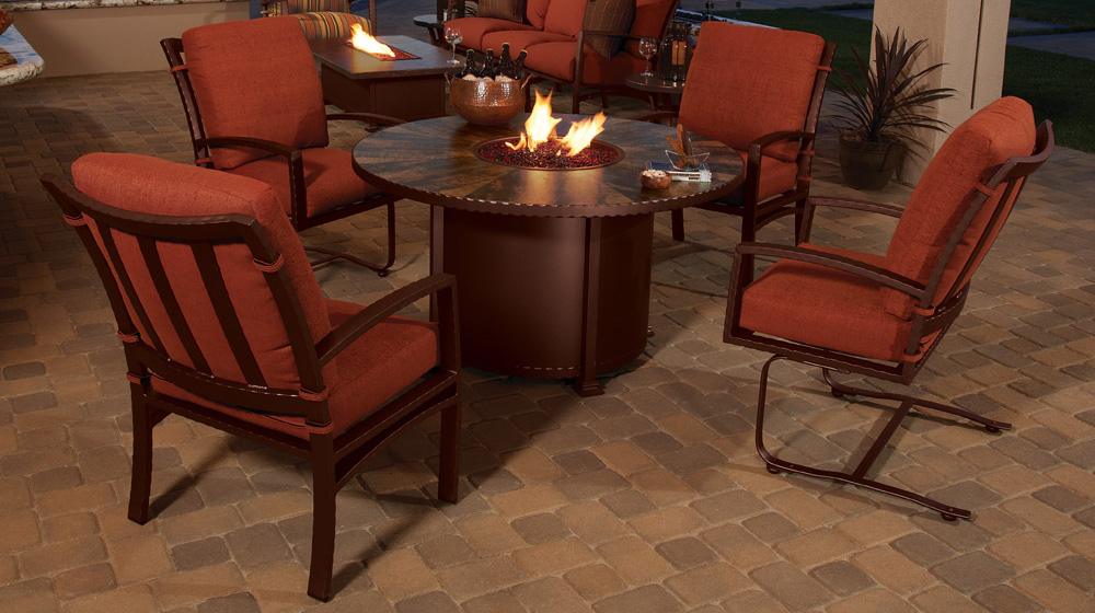 OW Lee Sol Fire Pit Dining Set