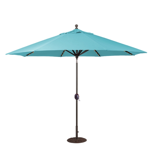 Aluminum 9' Umbrella with LED Light and Auto Tilt - 936