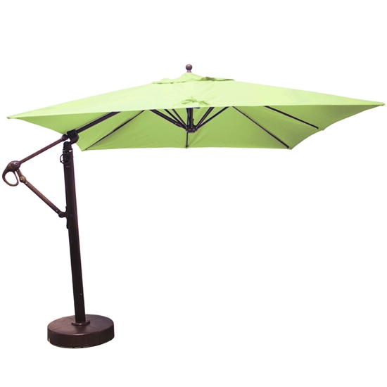 Aluminum 10' x 10' Square Cantilever Umbrella with Easy Lift - 897