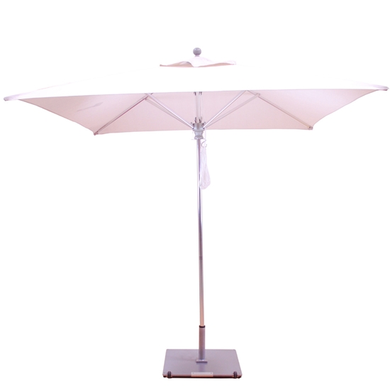 Aluminum 8' X 8' Square Commercial Umbrella with 4-Pulley Lift - 782