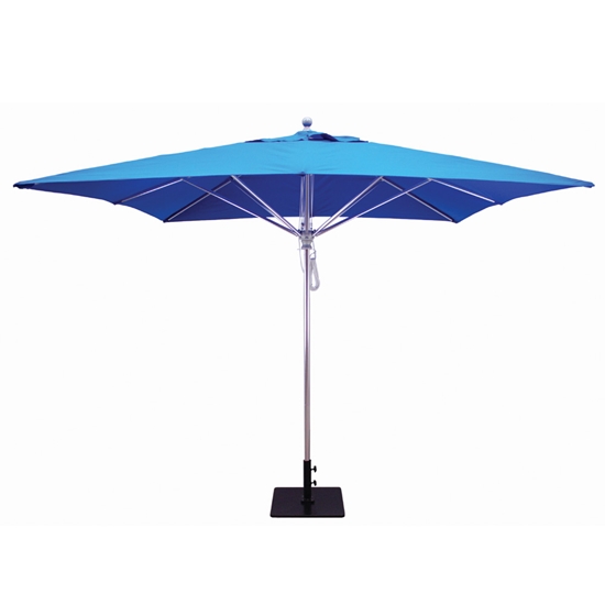 Aluminum 10' X 10' Square Commercial Umbrella with 4-Pulley Lift - 792