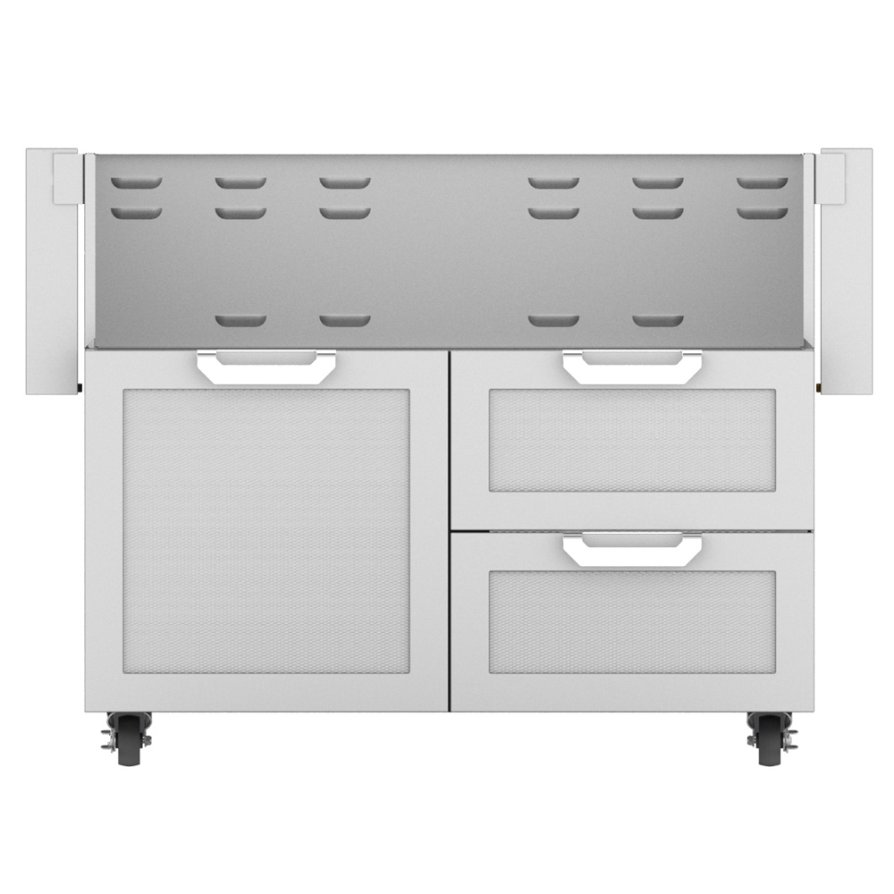 Outdoor 42" Double Drawer and Door Tower Grill Cart 