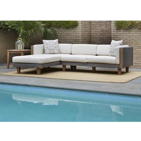 wicker sectional with chaise