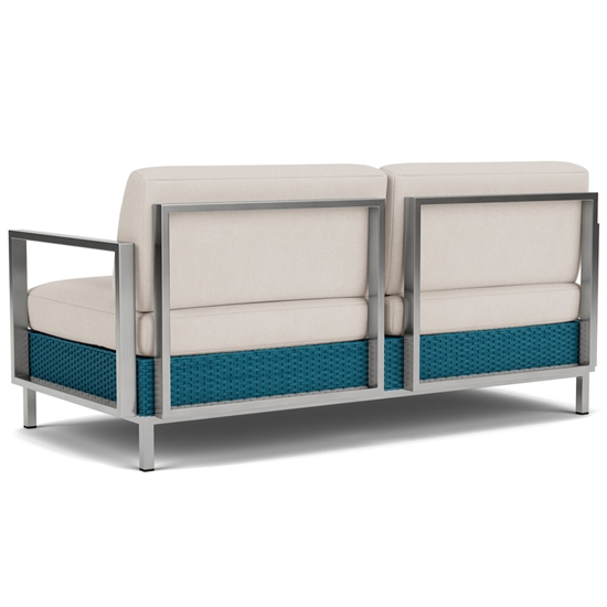 Elements Loveseat with Stainless Steel arms and back