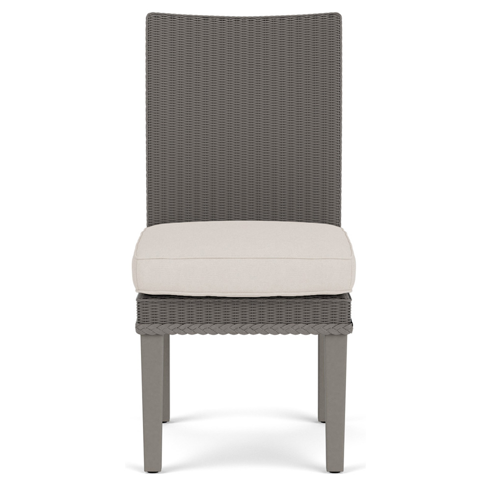 Lloyd Flanders Hamptons Wicker Armless Dining Chair Front View