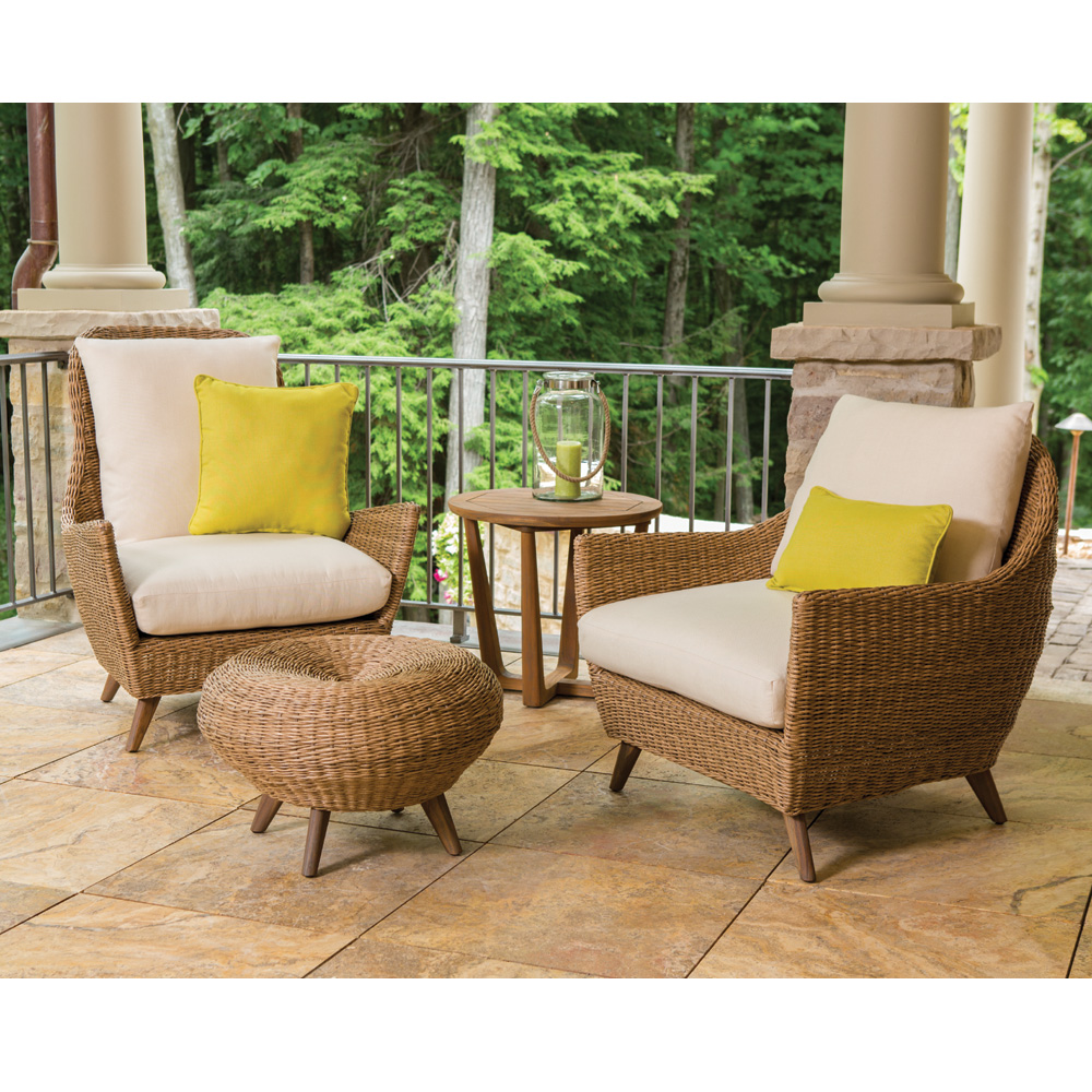 Lloyd Flanders Tobago Vinyl Wicker Lounge Chair Set LF TOBAGO SET6