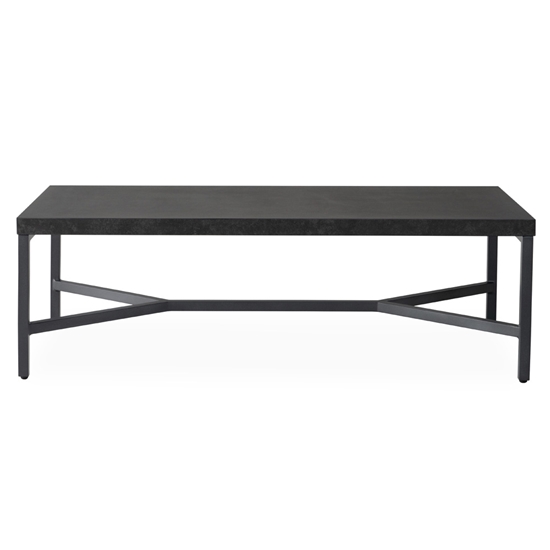 Lloyd Flanders Cocktail Table with Black Ceramic Table Top