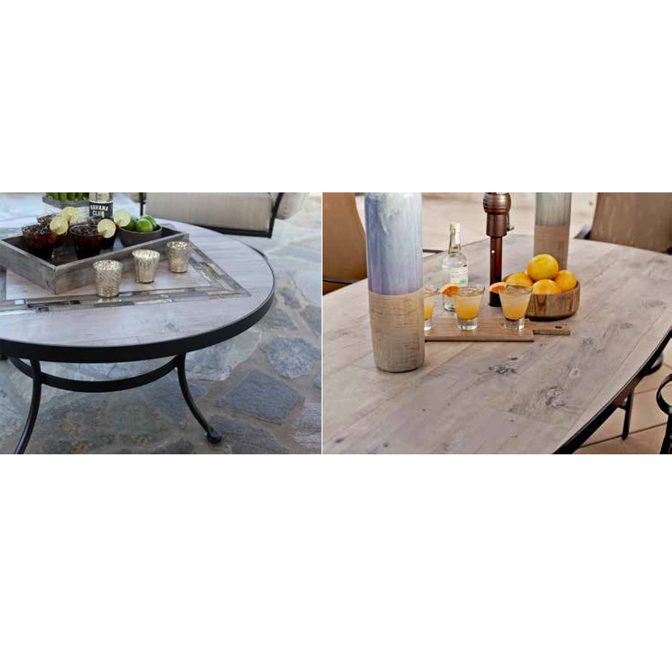 Square outdoor counter height table top
