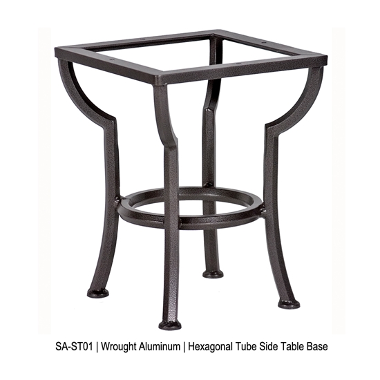 24" Square Porcelain Tile Top Side Table - P24SQ-XX-ST01