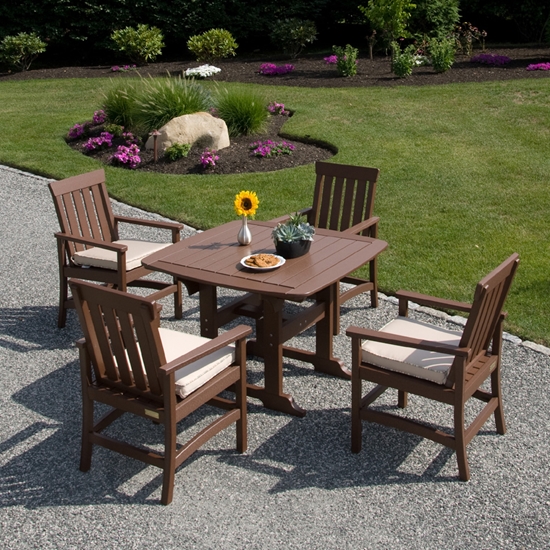 Portsmouth Dining Set with Benches and Adirondack Chairs