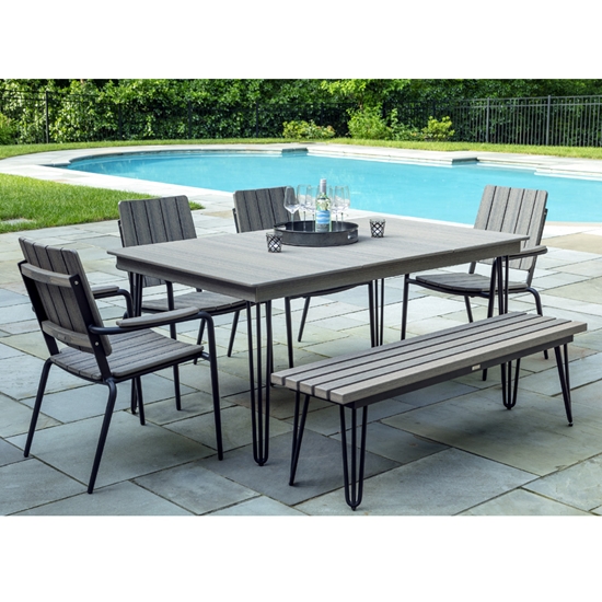 HIP Patio Dining Set with Bench