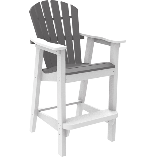 Seaside Casual Adirondack Shellback Bar Chairs