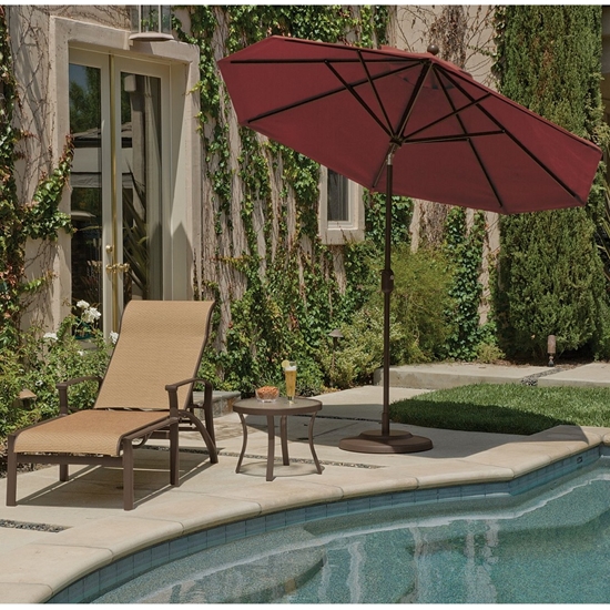 Corsica aluminum chaise with sling seating