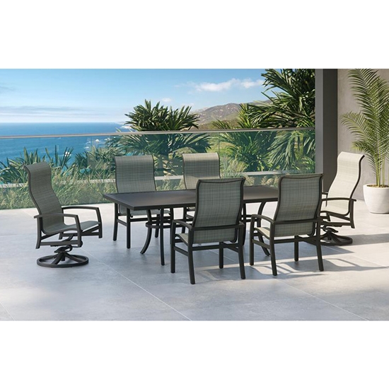 MUIRLANDS aluminum dining chair with sling seating