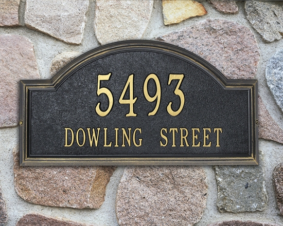 Providence Arch Estate Wall Address Plaque - Two Line - 1309
