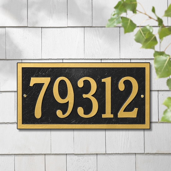 Bismark Standard Wall Address Plaque - One Line - 1342