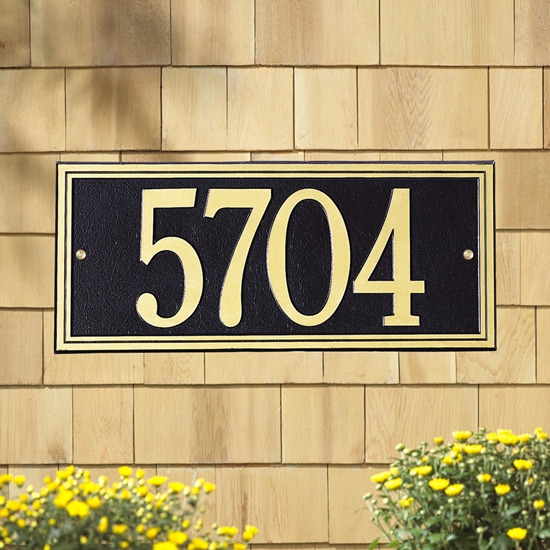Double Line Estate Wall Address Plaque - One Line - 6106