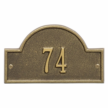 Whitehall Arch Marker Petite Wall Address Plaque - One Line