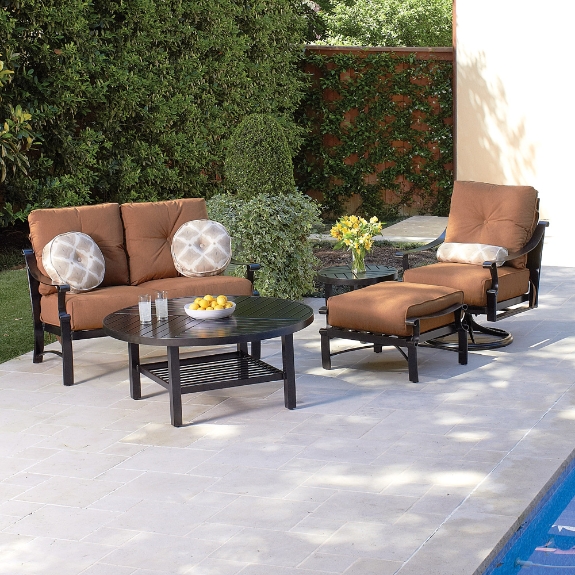 Woodard Bungalow Cushion 5 Piece Patio Set | WD-BUNGALOW-SET1