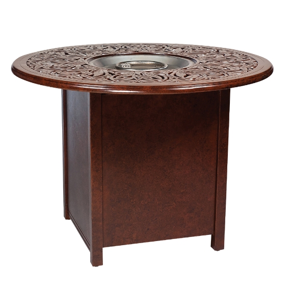Woodard Counter Height Aluminum Fire Pit Table with Napa ...