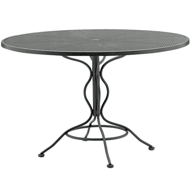 Woodard 48 inch round Mesh Top Umbrella Table - 190137