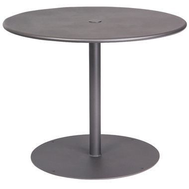 Woodard 36 Inch Round Solid Top Umbrella Table w/ Pedestal Base - 13L3RU36