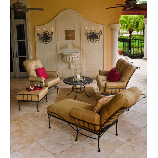 Terrace Wrought Iron Spring Lounge Chair - 790065