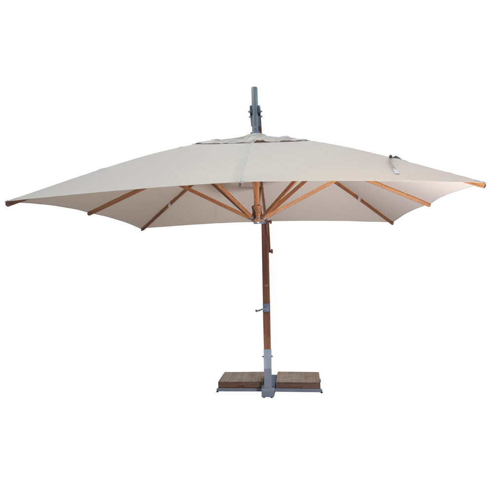 Bambrella Levante Cantilever Sidewind 11' Square Umbrella | 34m-SQ-SW-L