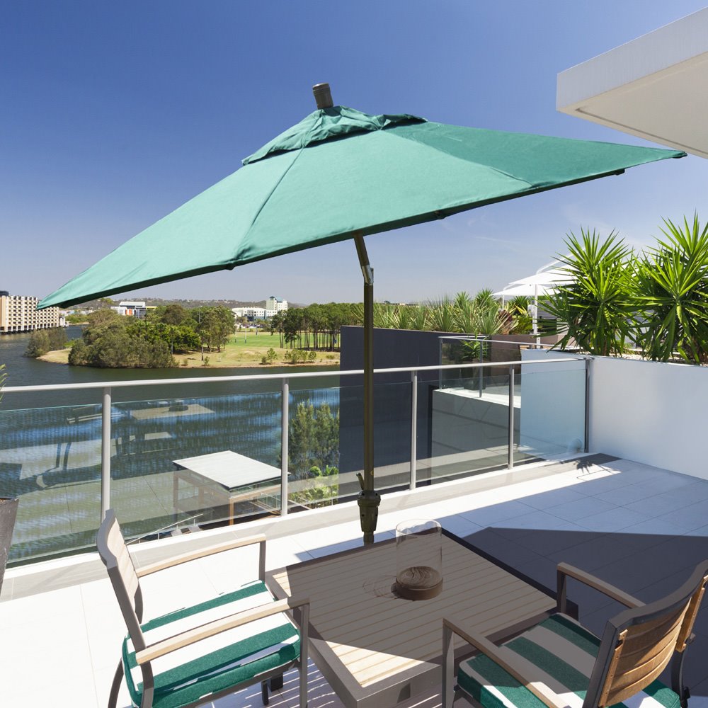 9 aluminum patio umbrella Blissun 9' Outdoor Umbrella, Outdoor Table Umbrella, Yard Umbrella, Market with 8 Sturdy Ribs, Push Button Tilt and Crank (Tan) : Patio, Lawn & Garden Conjure images of the Riviera with a classic market umbrella for dining al fresco at a romantic cafe Tempo 9 ft. Aluminum Double