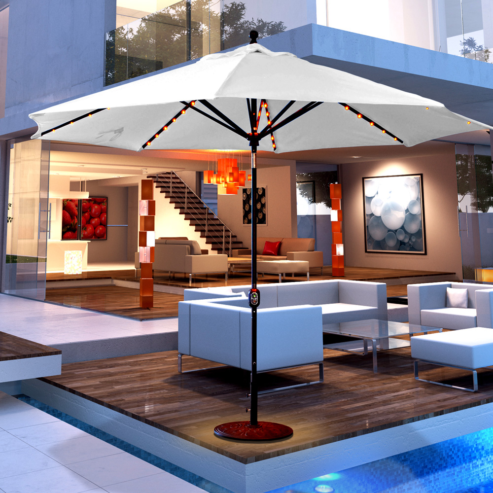 galtech 9 auto deluxe aluminum patio umbrella taupe 737 Galtech has always desired to make a better market umbrella 9 Foot Auto Tilt Aluminum
