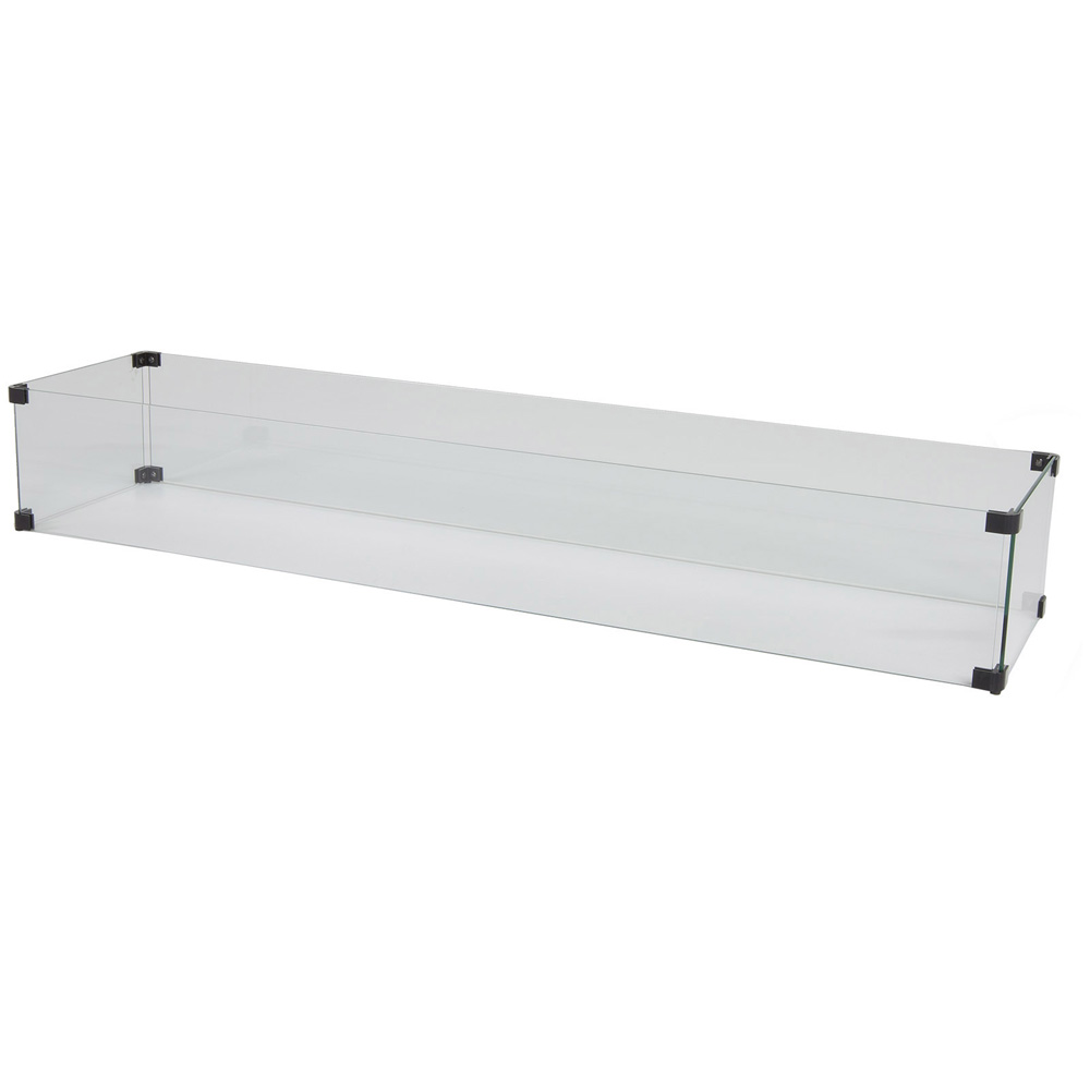 OW Lee Large Rectangle Glass Fire Pit Guard | 5482-1050