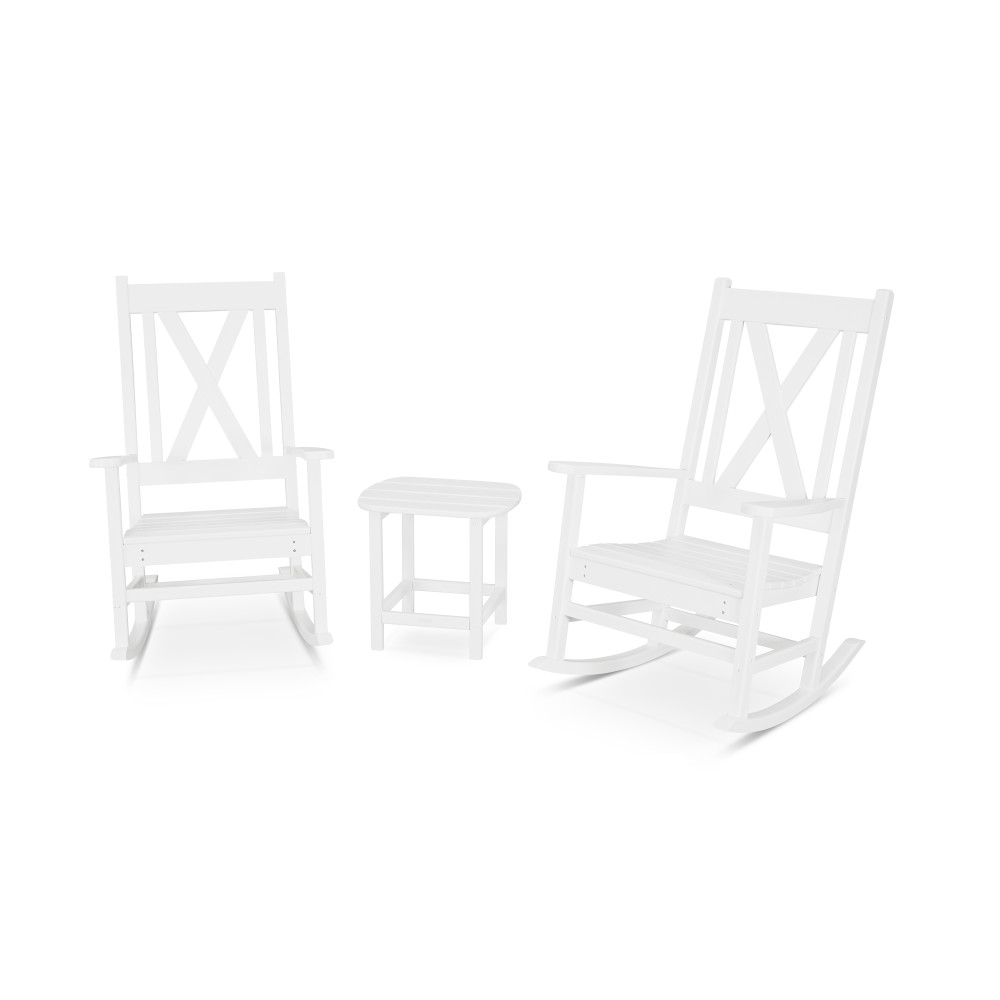 POLYWOOD Braxton Rocking Chair Set with Side Table | PWS473-1