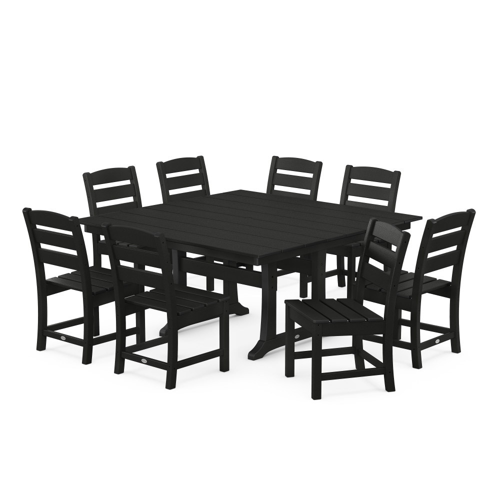 POLYWOOD Lakeside Large Square Dining Set for 8 | PWS661-1