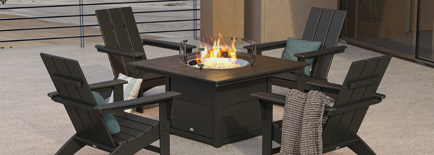 Polywood Modern Adirondack Outdoor Furniture Collection