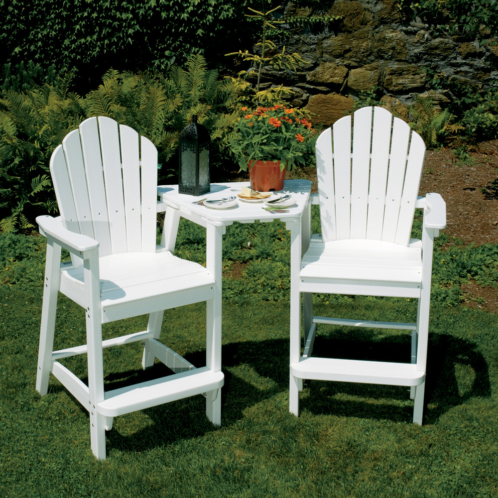 Seaside Casual Classic Adirondack Bar Chair Tete-A-Tete Set | SC