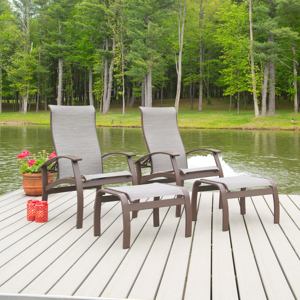 Telescope Casual Belle Isle Sling Reclining Chair Set | TC