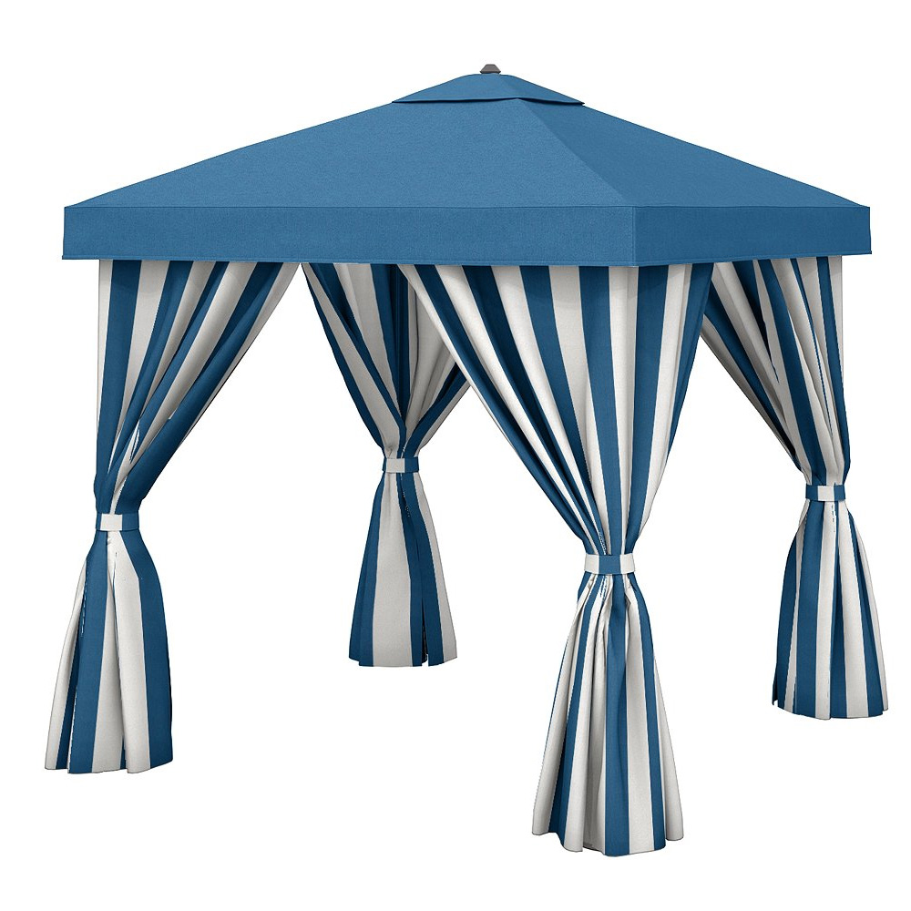 Tropitone 10' x 10' Square Cabana with Fabric Curtains | NS010A238V