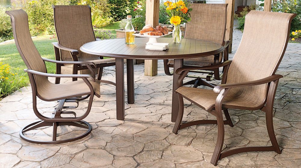 Telescope Casual Villa Sling High Back 5 Piece Dining Set