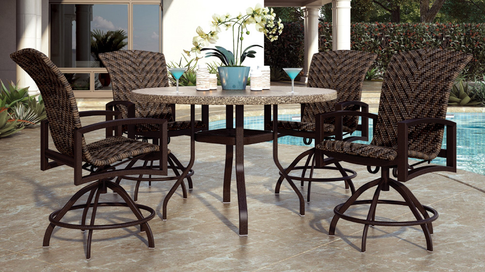 Homecrest Havenhill Balcony Set with Wicker Stools