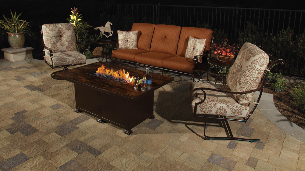 OW Lee St Charles 6 Piece Patio Set with Fire Pit