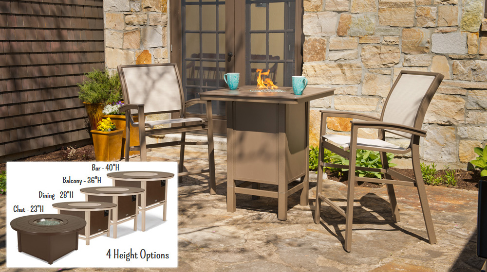 Telescope Casual's Fire Table Heights