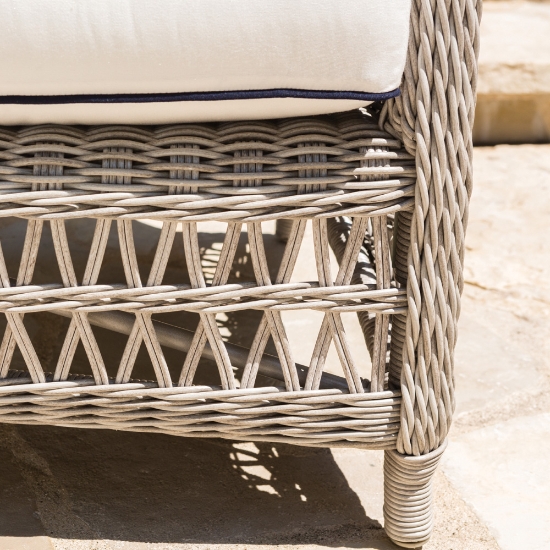 Mackinac Vinyl Wicker High Back Swivel Glider - 273090
