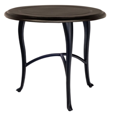 Woodard Solid Cast 22" Round End Table with Cabriole Base - 2G2200-09222