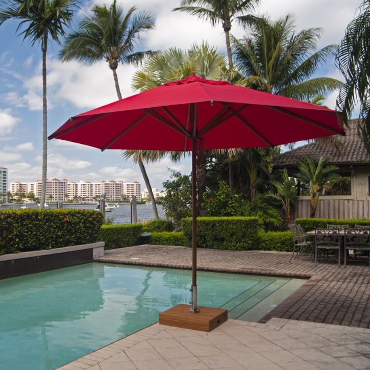 Bambrella Levante 13' Round Umbrella - 2.25" Pole | 40m-R-L Bambrella Levante 13' Round Umbrella - 2.25" Pole | 40m-R-L