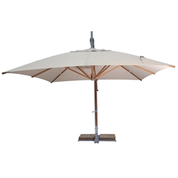 Bambrella Cantilever Levante Sidewind 11 Foot Square Umbrella - 34m-SQ-SW-L