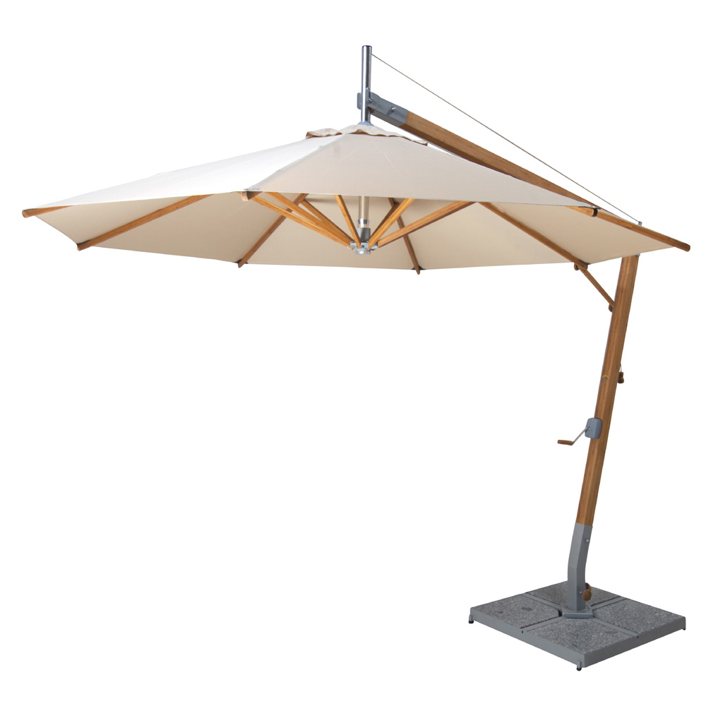 Sirocco Sidewind 10' Round Cantilever Bamboo Umbrella