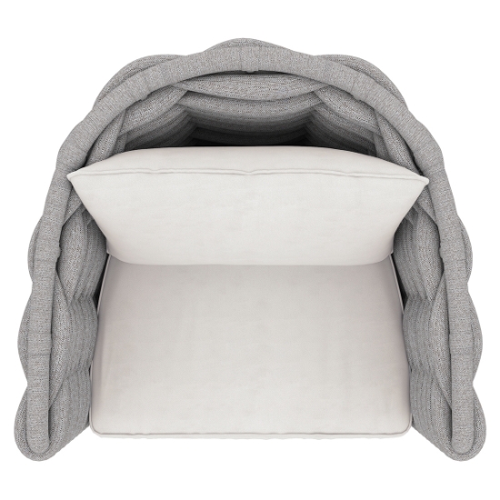 Wailea Nordic Gray Outdoor Swivel Chair top