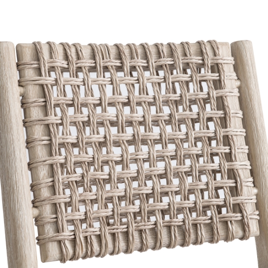 Atlas Dining Side Chair wicker detail